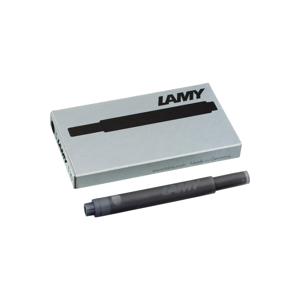 LAMY T10 Ink Cartridge Black and its packaging.