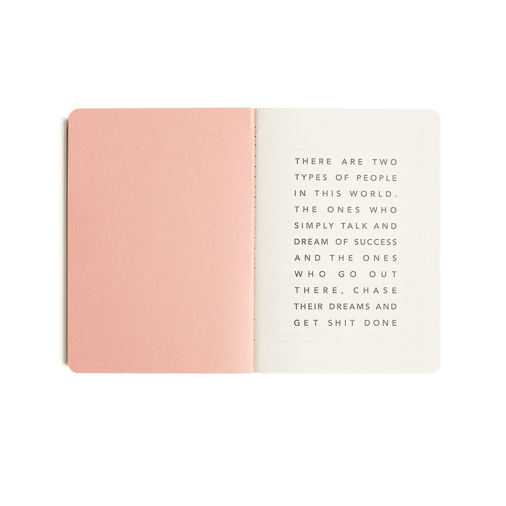 MiGoals Get Shit Done Minimal Notebook - Coral