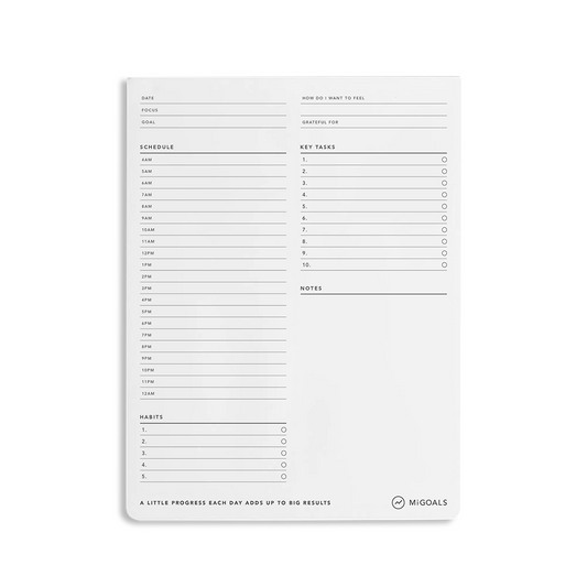 MiGoals Time Block Pad