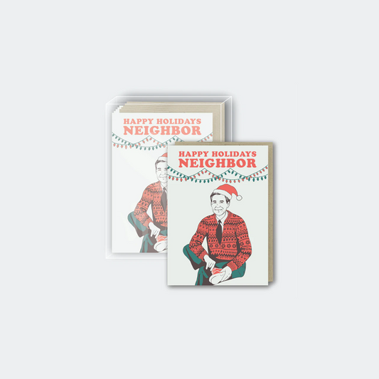 Pike Street Press Happy Holidays Neighbour Letterpress Holiday Card - Box 10